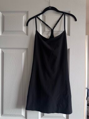 Aritzia Black Slip Dress with Strappy Back Detail